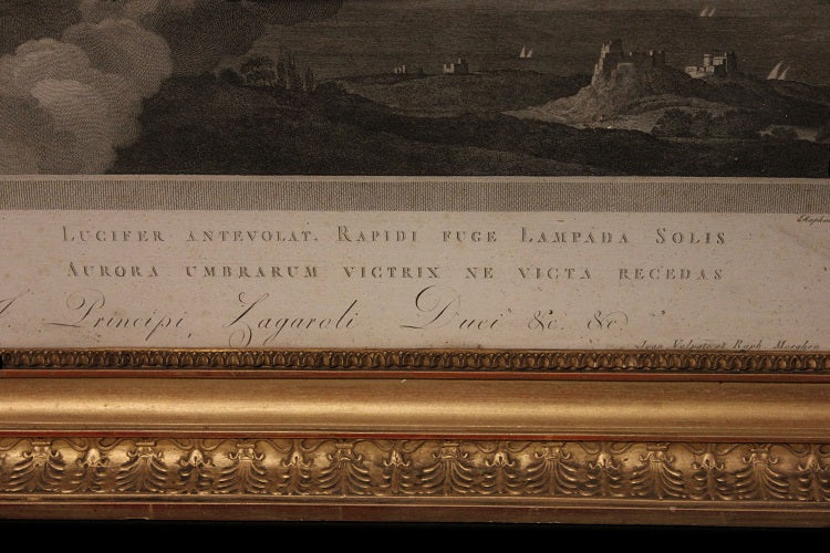 Stampa francese del 1800 Aurora e Cefalo