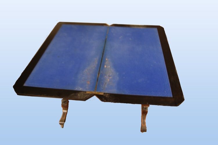 Antico tavolino da gioco consolle Vittoriano in radica di olmo 1800