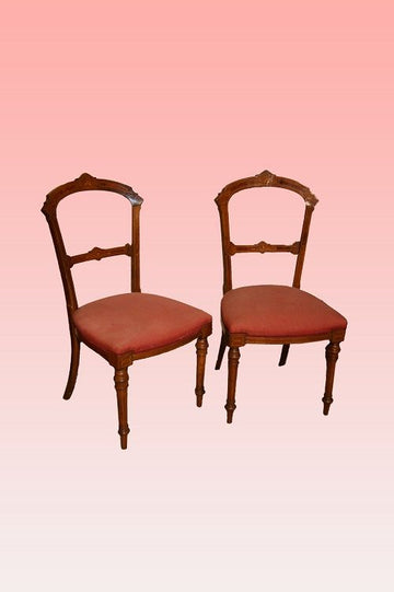 Gruppo di 6 sedie antiche vittoriane del 1800