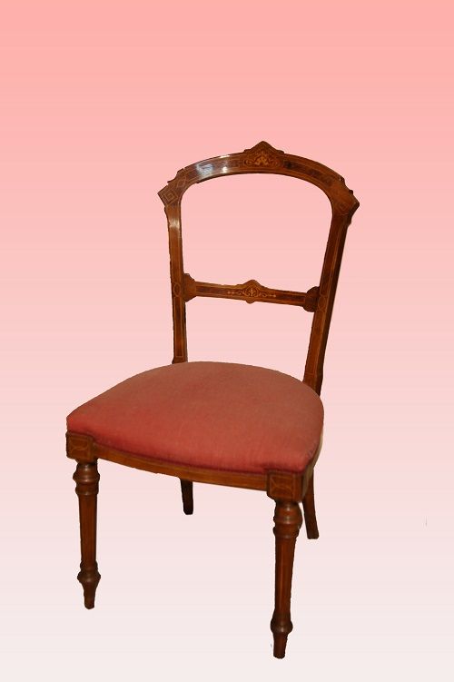 Gruppo di 6 sedie antiche vittoriane del 1800