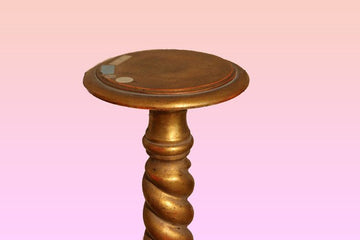 Colonna torchon in legno dorato
