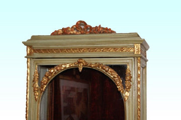 Louis XVI display cabinet lacquered and gilded