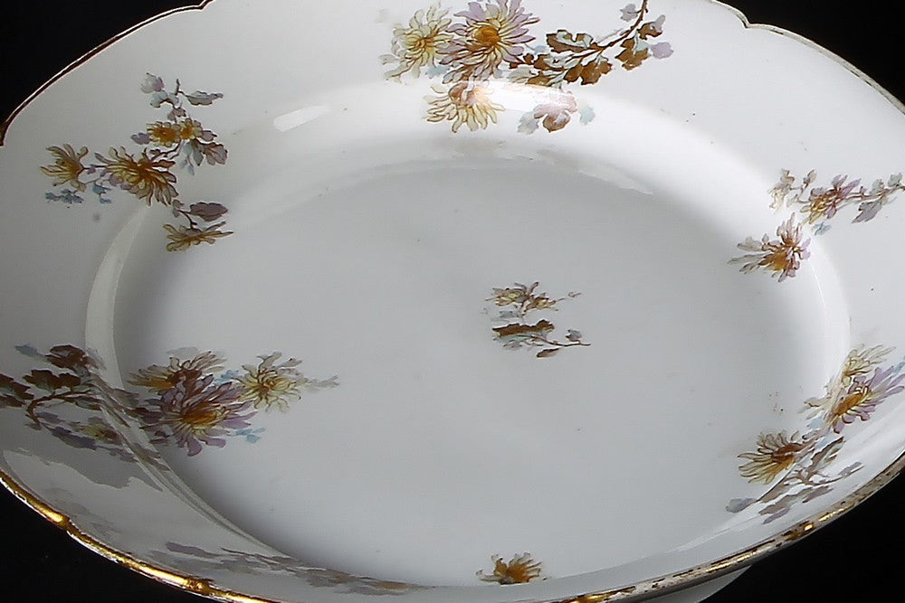 Servizio da tavola in porcellana di Limoges decorata a motivi floreali