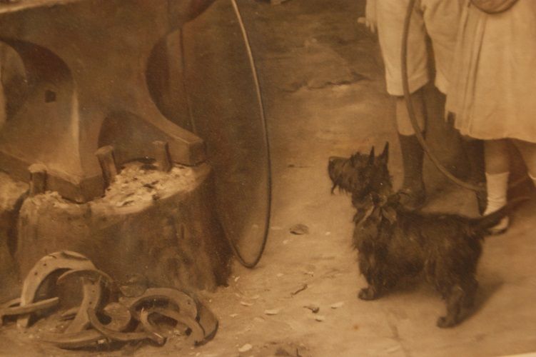 antica stampa inglese del 1800 "As Good as Ever"