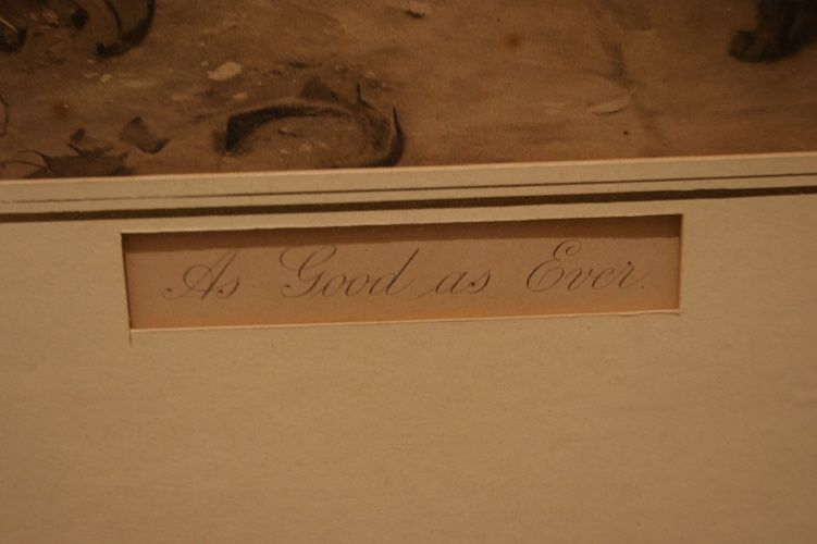 antica stampa inglese del 1800 "As Good as Ever"
