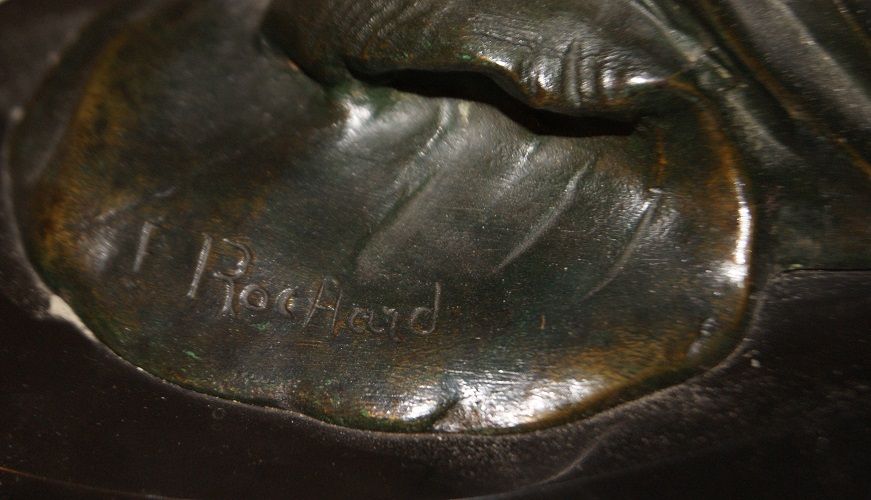Antica scultura in bronzo Stile Decò Albatros firmato