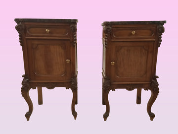 Pair of Louis Philippe bedside cabinet 