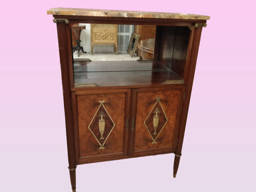 19th century French sideboard in mahogany with mirror