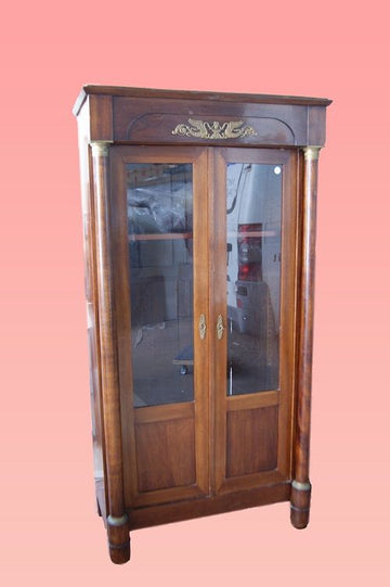 Empire-Stil Vitrine aus Mahagoni