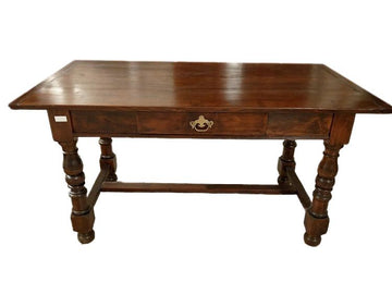 Antico tavolo scrittoio italiano in noce dei primi anni del 1800 