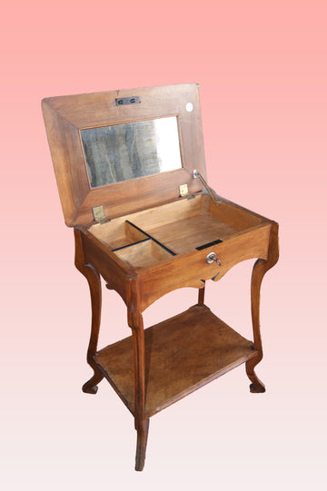 Antique French Art Nouveau dressing table in cherry wood