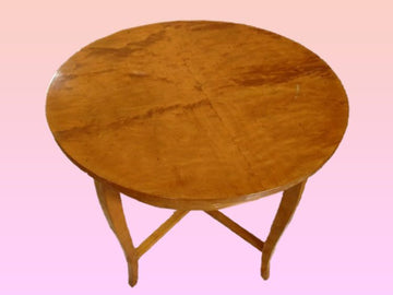 Circular birch coffee table