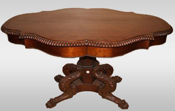Antico tavolino impero francese del 1800 in mogano biondo