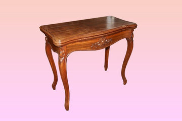 Antico tavolino da gioco del 1800 in mogano Francese Luigi Filippo