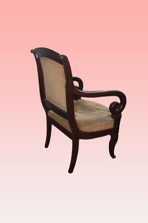 Antica poltrona del 1800 in mogano Francese 