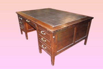 Large antique double-sided Italian partners desk