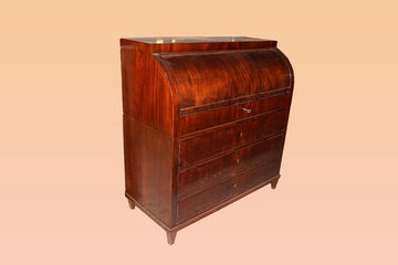 Antique Biedermeier mahogany roller chest of drawer from the 1800s
