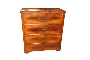 Antique mahogany chest of drawers from the 1800s Biedermeier style