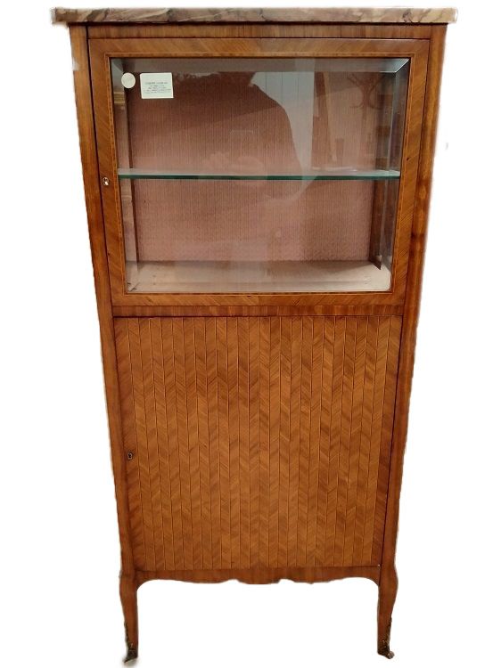Vetrinetta antica francese in bois de rose portamusica del 1800 xixsec