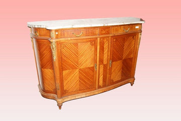 Antica credenza servant francese del 1800 Luigi XVi con marmo