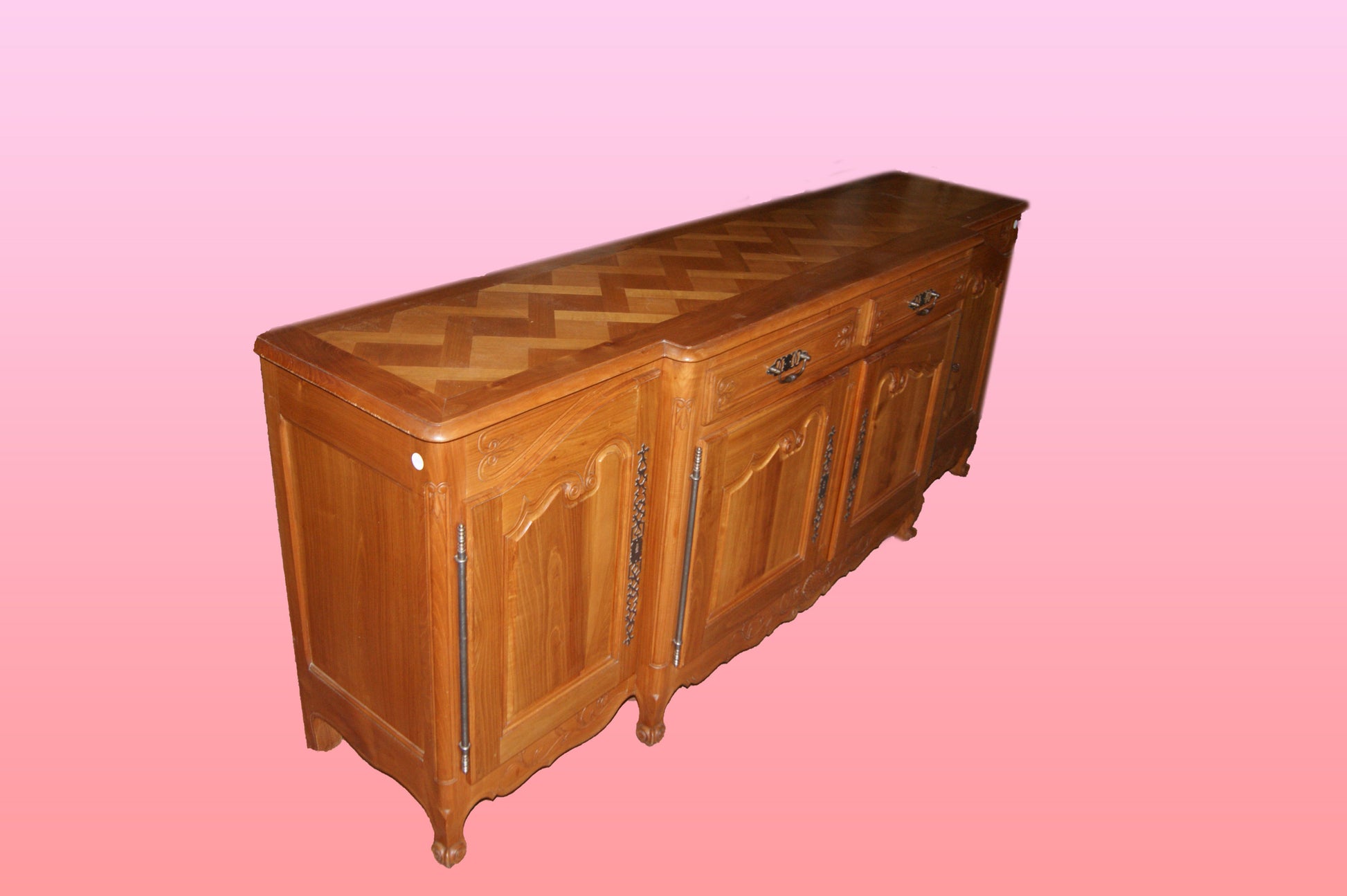 Antica credenza francese in ciliegio 2.5 metri Provenzale 