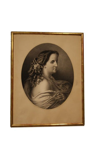 Paire de Portraits de Napoléon III et de son épouse - Pastels