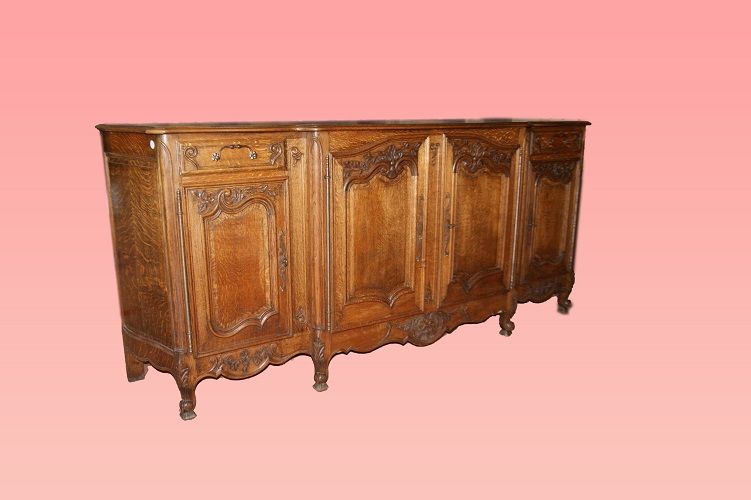 Antica credenza 4 porte 2.5 mt del 1800 francese in rovere Provenzale 