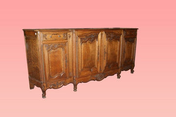 Antique 4-door 2.5 m sideboard from the 1800s in French Provençal oak