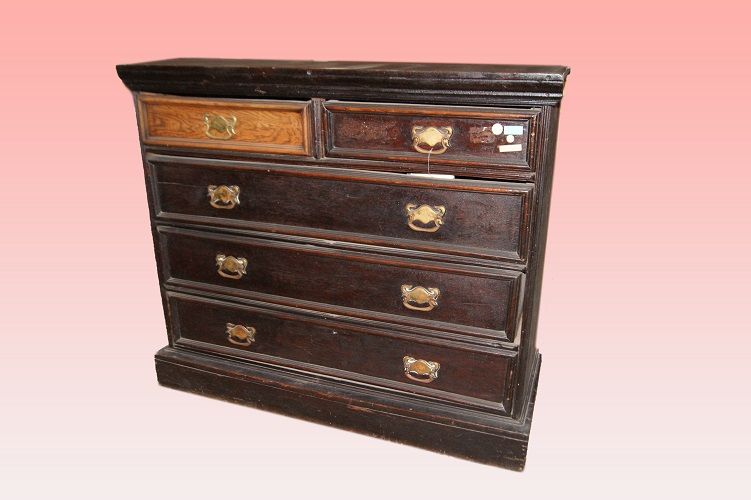 Antico grande comò inglese del 1700 stile Queen Anne