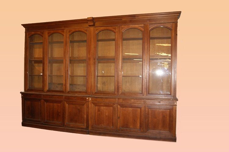 Grande libreria antica del 1800 4 metri x 3 metri Notarile Avvocato Libreria antica importante 