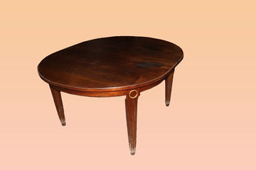 Table extensible française antique de style Louis XVI des années 1800 en acajou