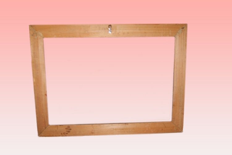 Bellissima cornice rettangolare del 1900 dorata foglia oro italiana