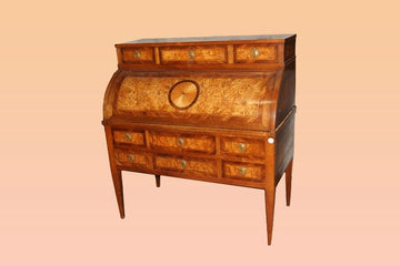 Early 19th century Louis XVI style roller writing desk in mahogany and briar