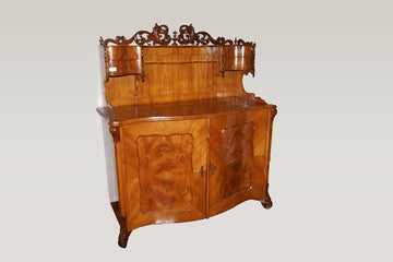 Antica grande credenza Biedermeier del 1800 in legno betulla