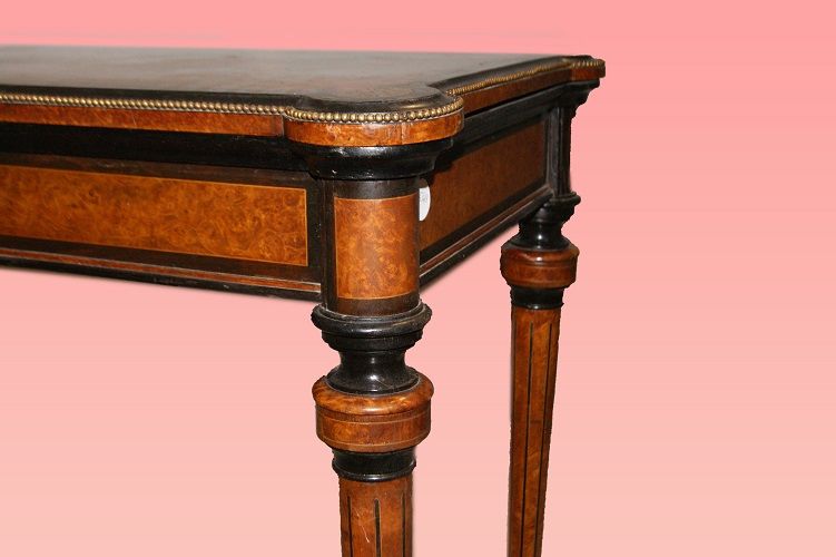 Antico tavolino da gioco stile Luigi XVI francese del 1800 maples