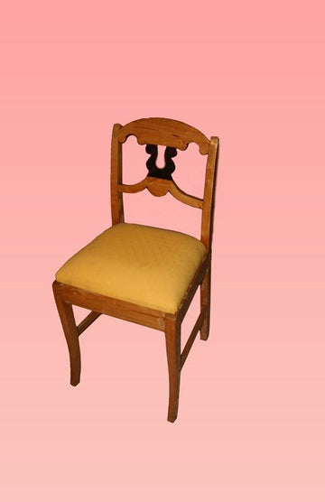 6 chaises anciennes du 19ème siècle en bouleau de style Biedermeier d'Europe du Nord