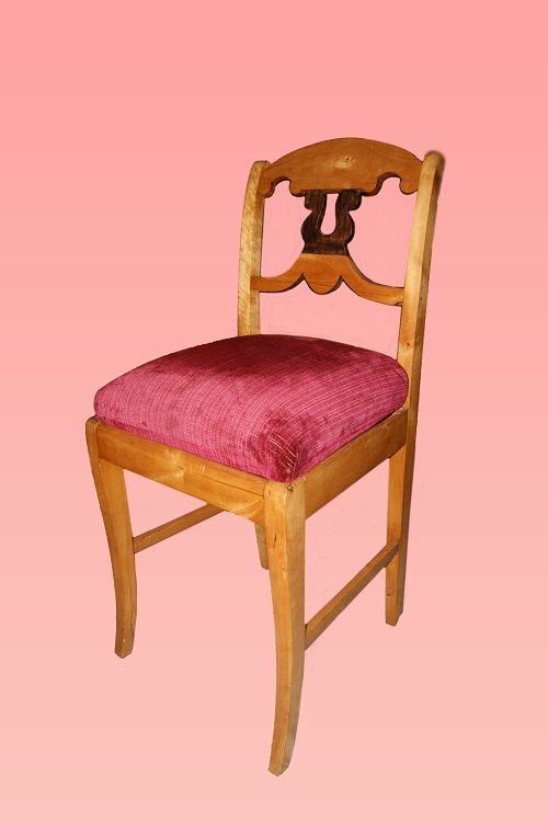 6 sedie antiche del 1800 in betulla stile Biedermeier Nord Europa