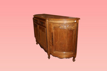 Provençal style sideboard in carved cherry wood from the early 1900s