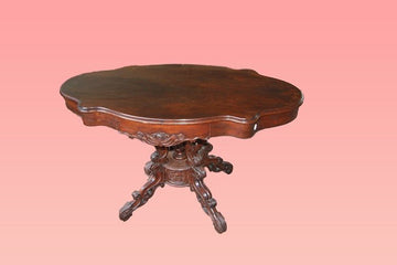 Antico tavolino da salotto del 1800 in mogano stile Luigi Filippo