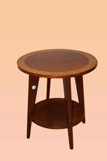 Table basse ancienne de style déco française du début des années 1900 en acajou