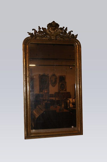Specchiera francese stile Luigi XVI con bellissima cimasa