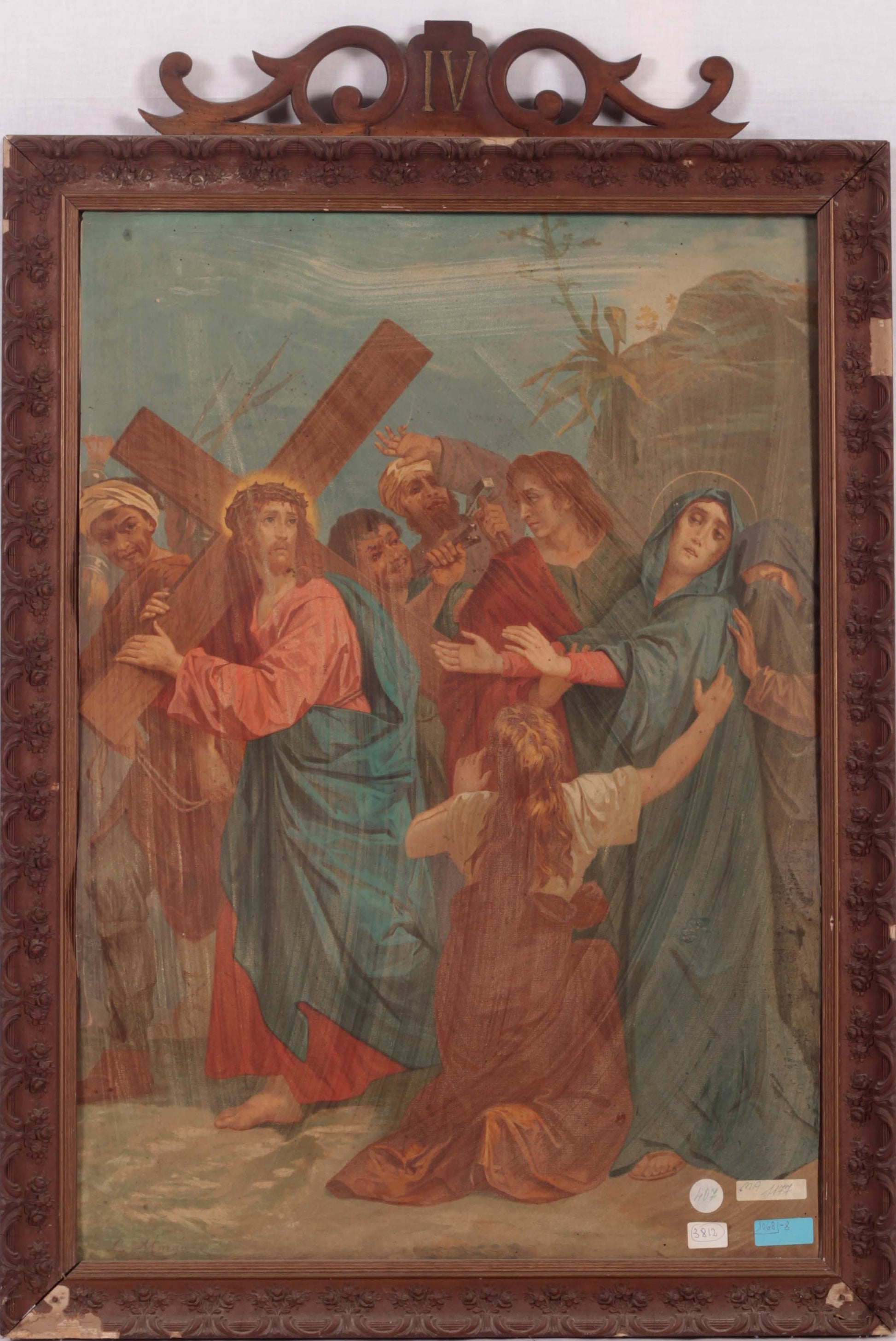 Antiche stampe del 1800 italiane raffiguranti Via Crucis di Gesù