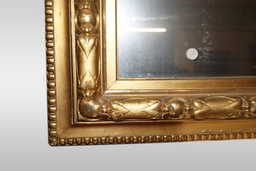 Grande specchiera simmetrica di metà 1800 dorata