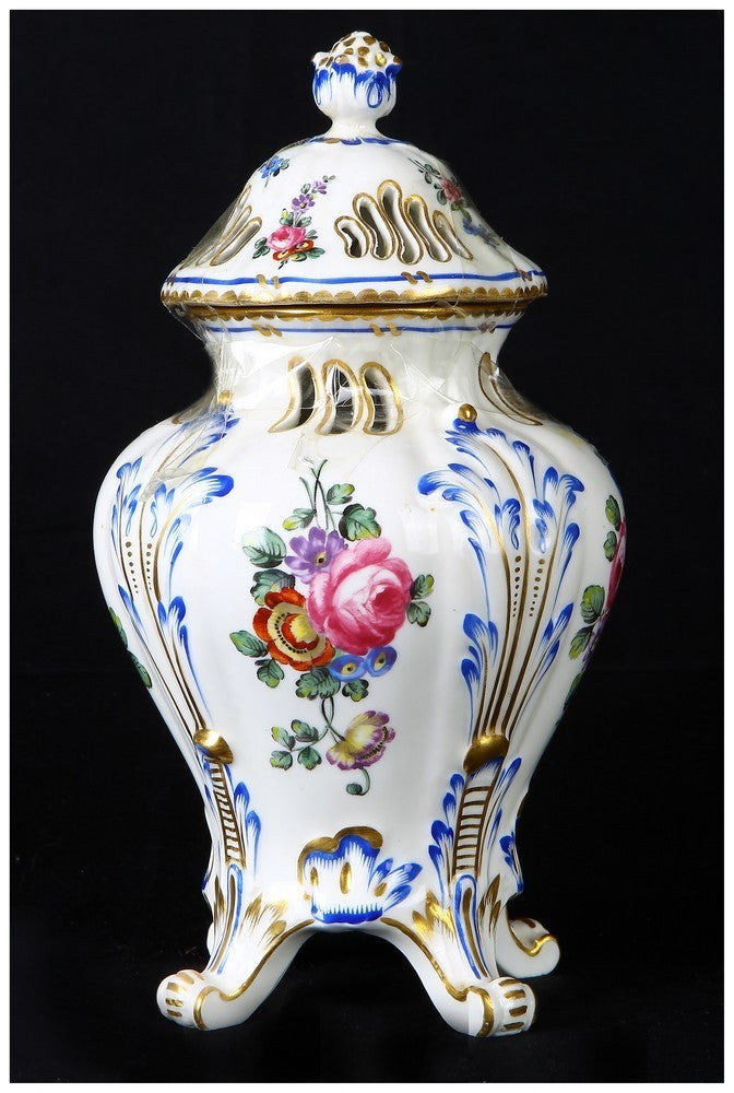 Piccolo vaso ad anfora con coperchio manifattura Sevres Francia 1800