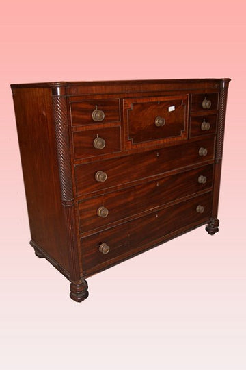 English chest of drawers from the mid 1800s Victorian style in mahogany
