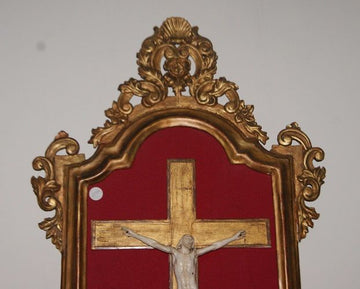 Grande crocifisso francese di inizio 1800 con Cristo in Avorio
