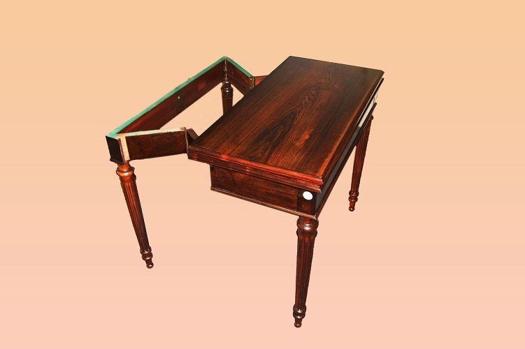 Antico tavolino da gioco consolle Luigi XVI del 1800 francese
