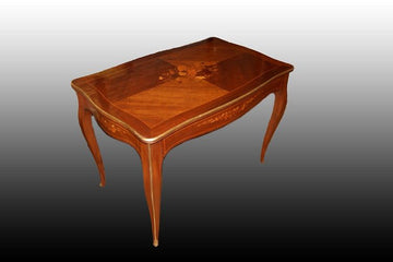 Louis XV inlaid coffee table from the 19th century
