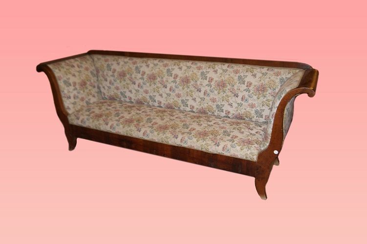 Antico divano francese del 1800 in mogano stile Luigi Filippo