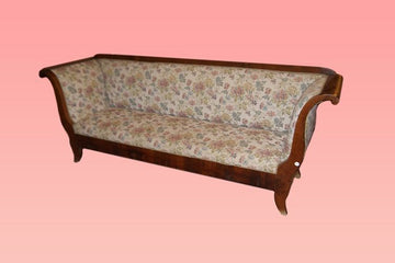 Canapé français ancien des années 1800 en acajou de style Louis Philippe
